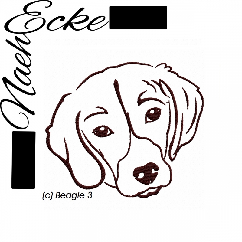 Stickdatei Beagle 3 13x18