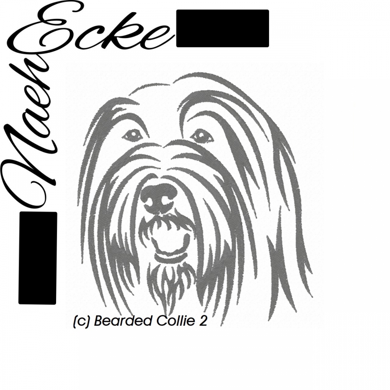 Stickdatei Bearded Collie 2 20x30