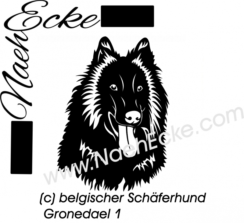 PLOTTERDatei Belgischer Schäferhund Groenendael 1 SVG / EPS