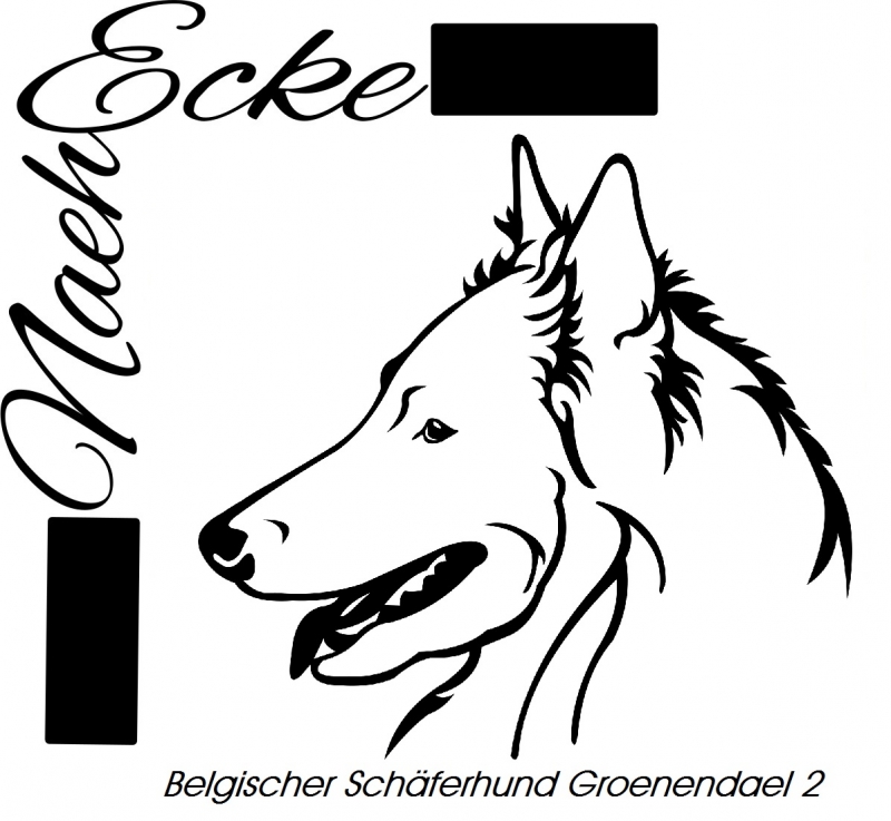 PLOTTERDatei Belgischer Schäferhund Groenendael 2 SVG / EPS