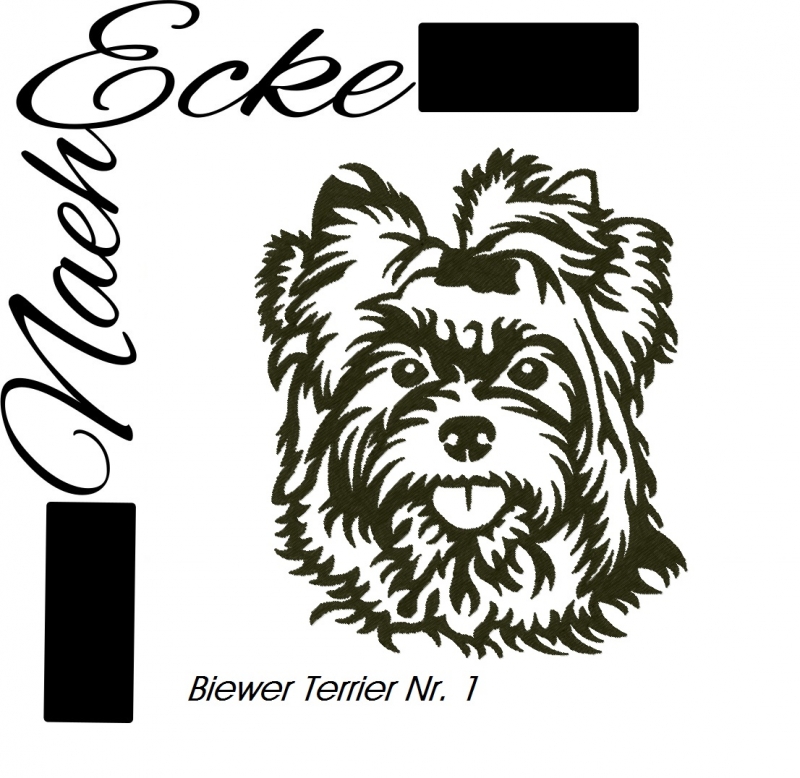 Stickdatei Biewer Terrier Nr. 1 13x18