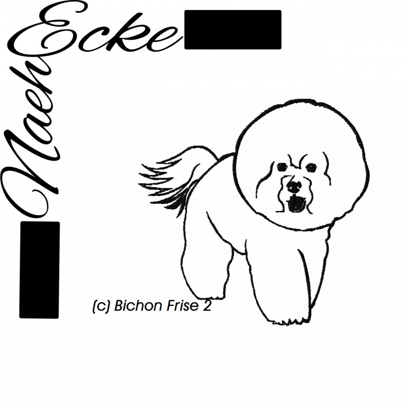 Stickdatei Bichon Frise Nr. 2 10x10