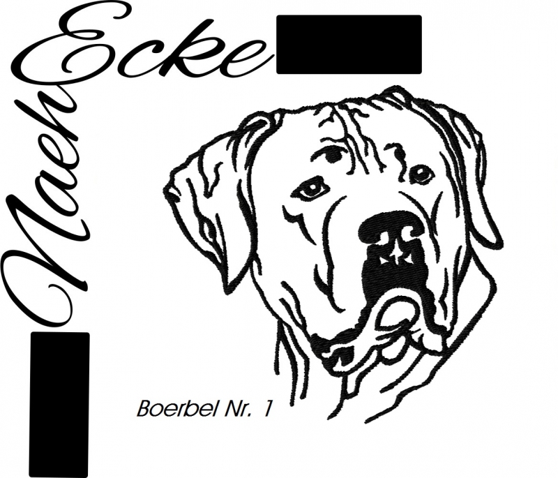 Stickdatei Boerboel 1 13x18