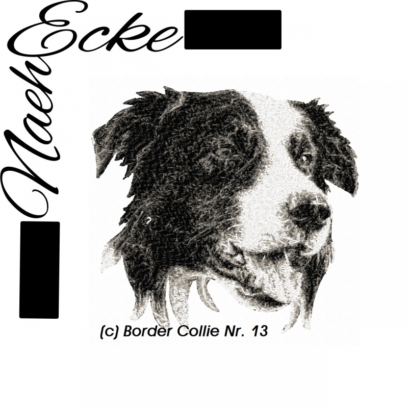 Stickdatei Border Collie Nr. 13 13x18 PHOTOstitch