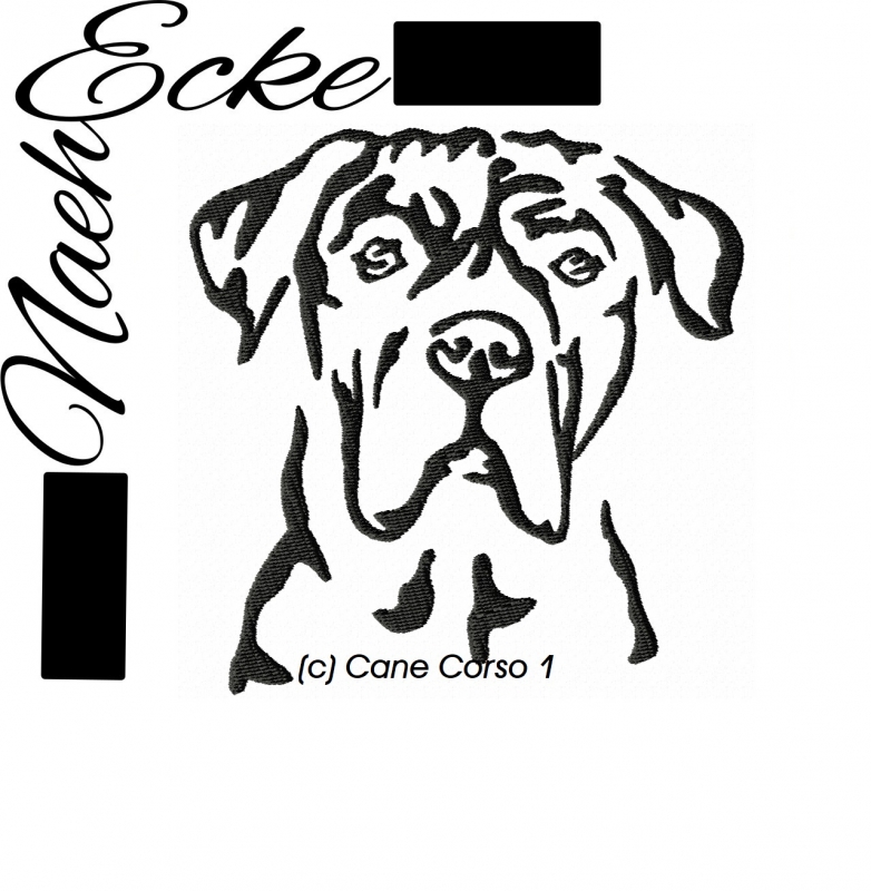 Stickdatei Cane Corso 1 13x18