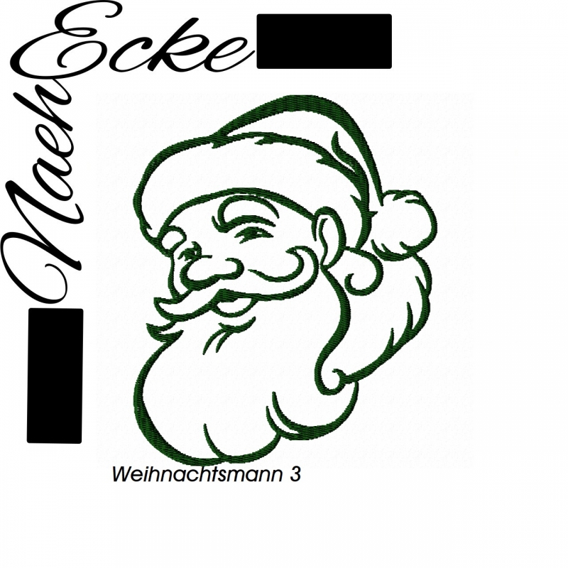 Stickdatei Weihnachtsman Nr. 3 10x10