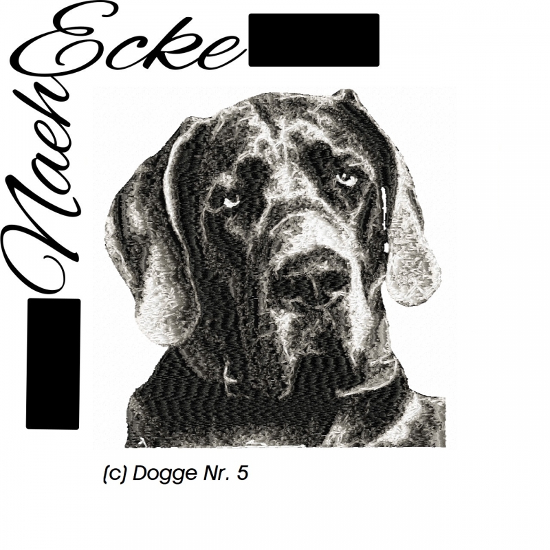 Stickdatei Dogge Nr. 5 13x18 PHOTOstitch