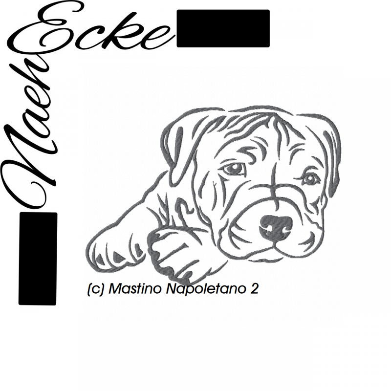 Stickdatei Mastino Napoletano Nr. 2 13x18 