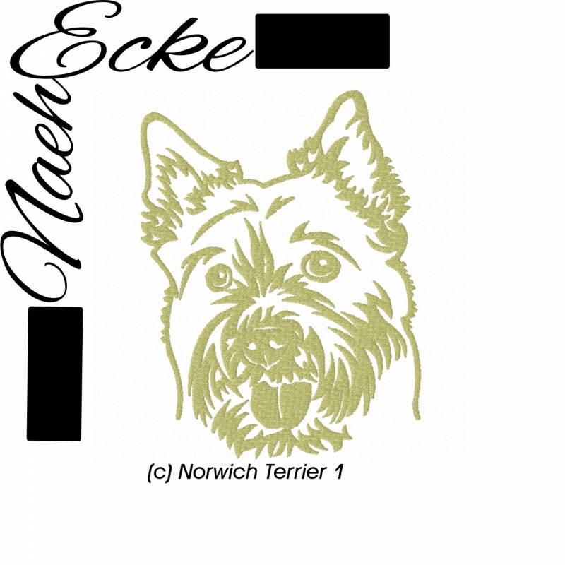 Stickdatei Norwich Terrier Nr. 1 10x10 