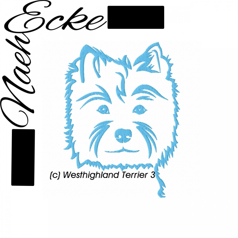 Stickdatei Westhighland Terrier Nr. 3 20x30 