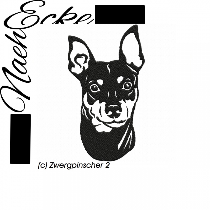 Stickdatei Zwergpinscher Nr. 2 4x4" 