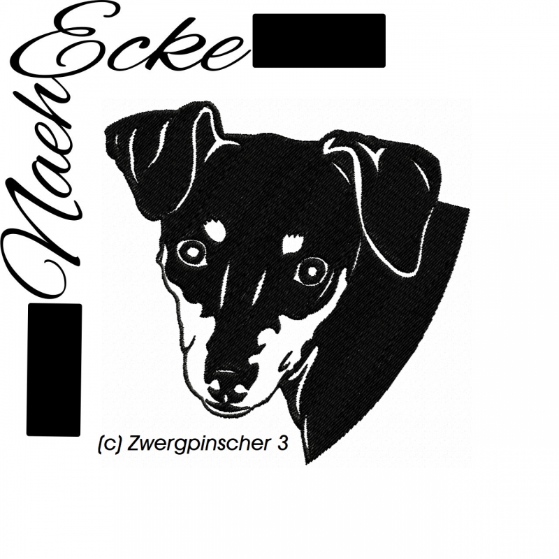 Stickdatei Zwergpinscher Nr. 3 5x7" 