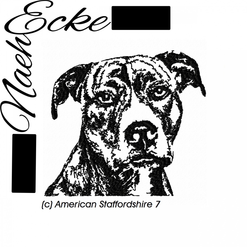 Stickdatei American Staffordshire Terrier 7 13x18