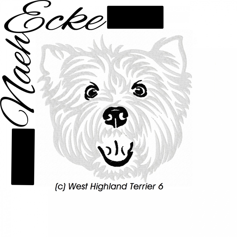 Stickdatei Westhighland Terrier Nr. 6 13x18