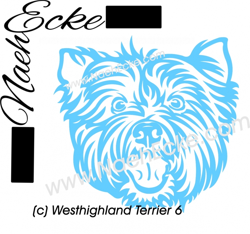 PLOTTERdatei Westhighland Terrier Nr. 6 SVG / EPS