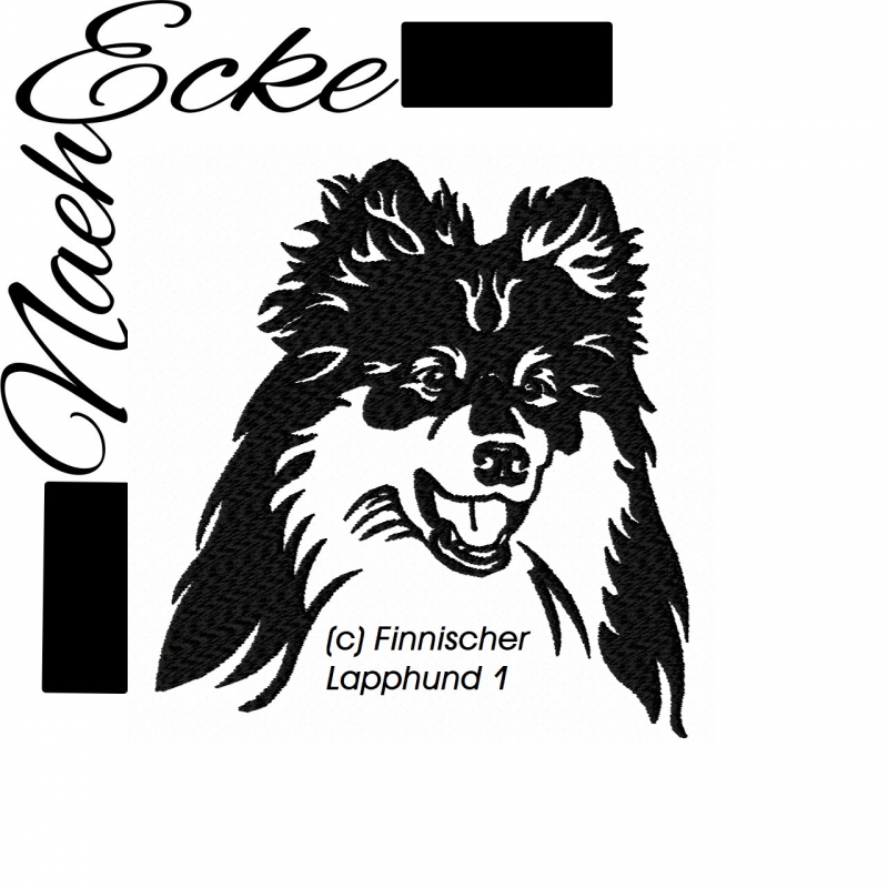 Stickdatei Finnischer Lapphund 1 13x18