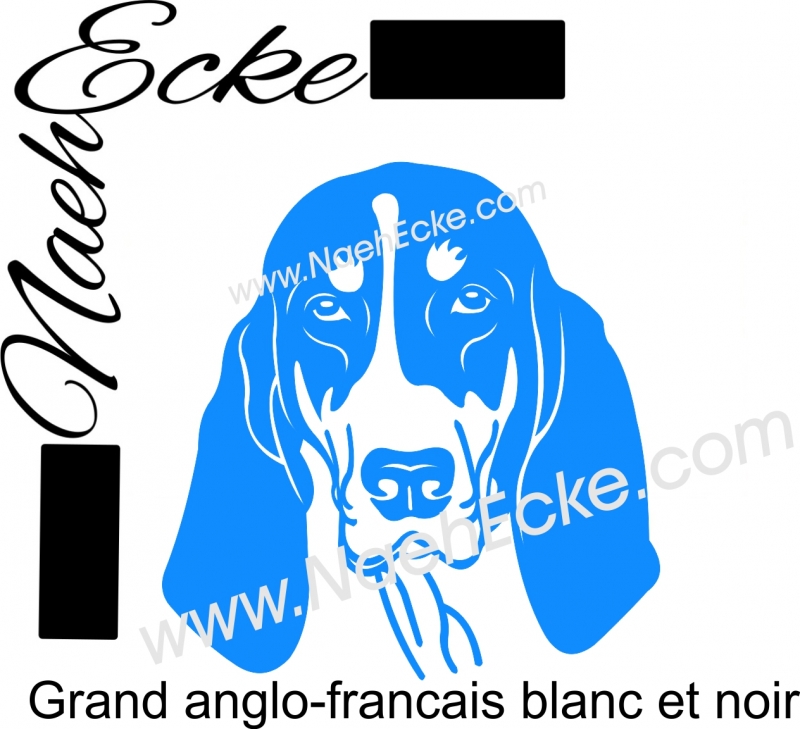 PLOTTERdatei Grand anglo-français blanc et noir