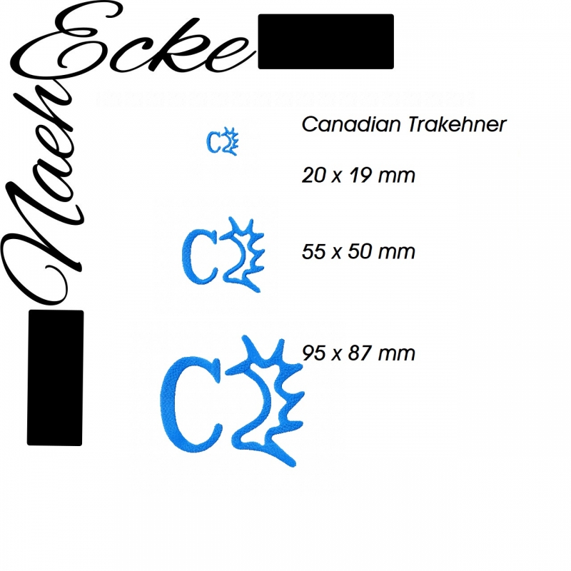 Stickdatei Brandzeichen Canadian Trakehner 10x10