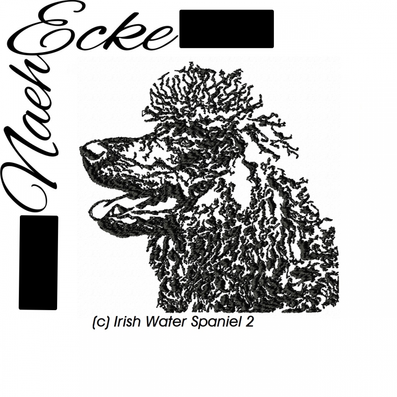 Stickdatei Irish Water Spaniel 2 / Irischer Wasserspaniel 13x18