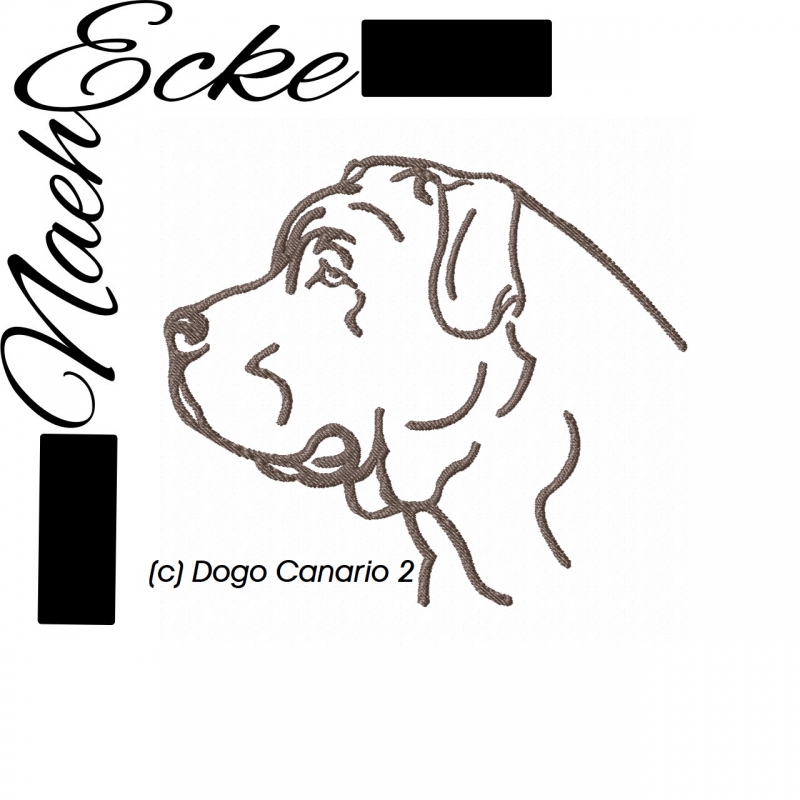 Stickdatei Dogo Canario 2 10x10