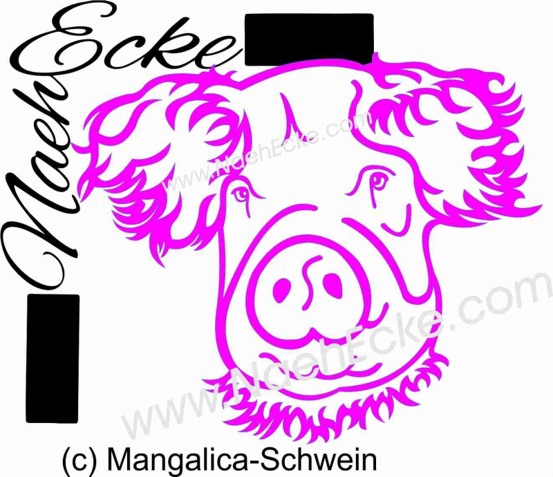 PLOTTERdatei Schwein 2 Mangalica-Schwein SVG / EPS