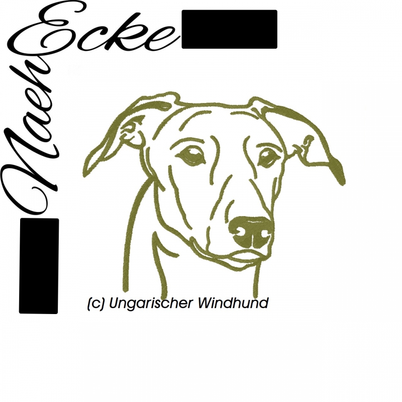 Stickdatei Ungarischer Windhund 13x18