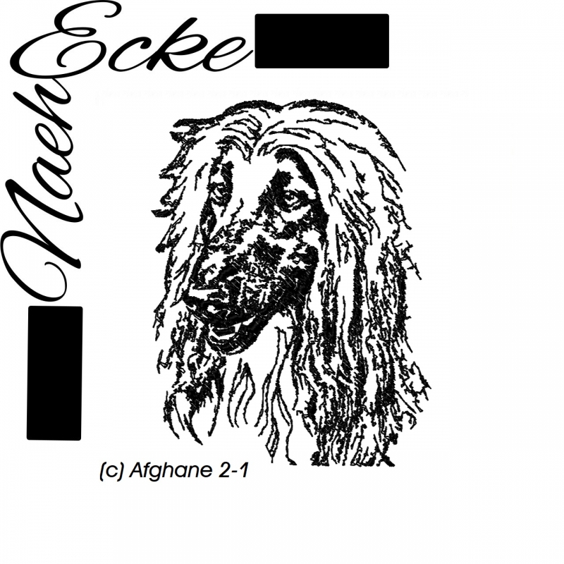 Stickdatei Afghanischer Windhund Nr. 2-1 13x18