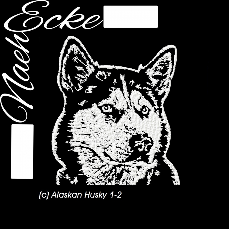 Stickdatei Alaskan Husky 1-2 13x18