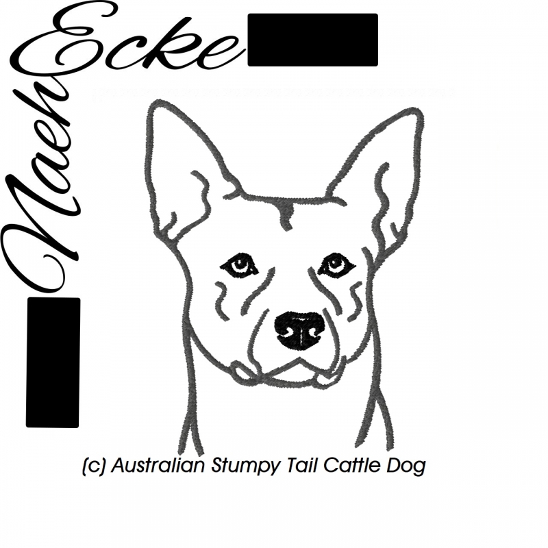 Stickdatei Australian Stumpy Tail Cattle Dog 10x10