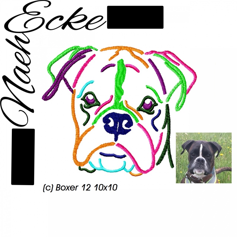 Stickdatei Boxer 12 10x10