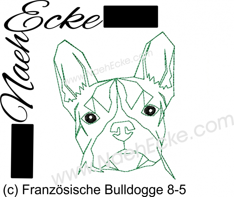 Stickdatei Französische Bulldogge Nr. 8-5 10x10