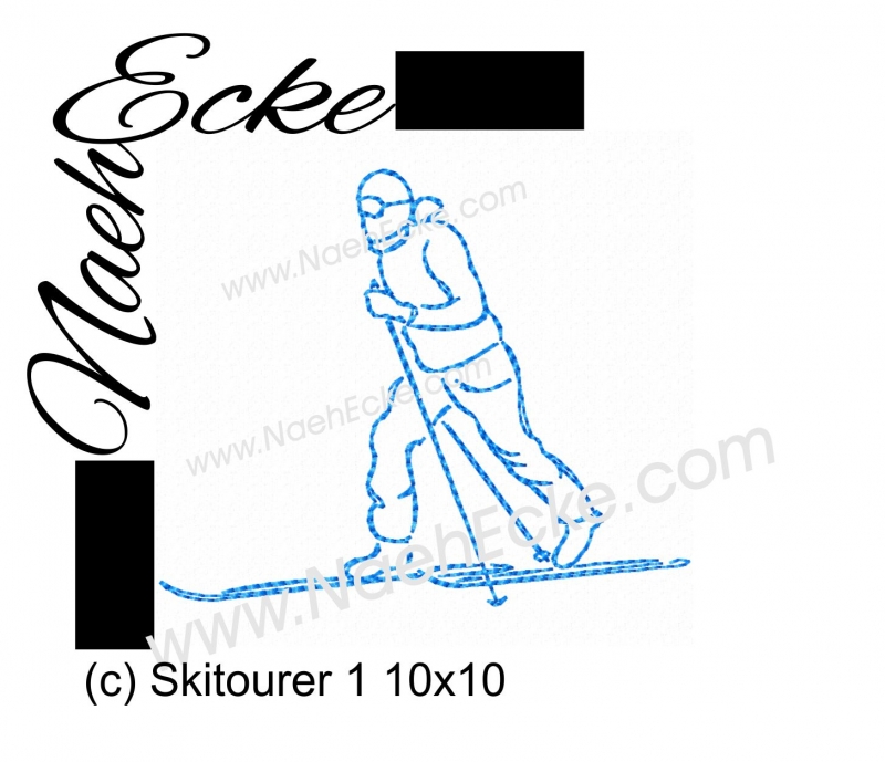 Stickdatei Skitourer 1 10x10