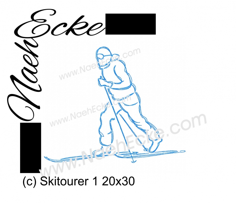 Stickdatei Skitourer 1 20x30