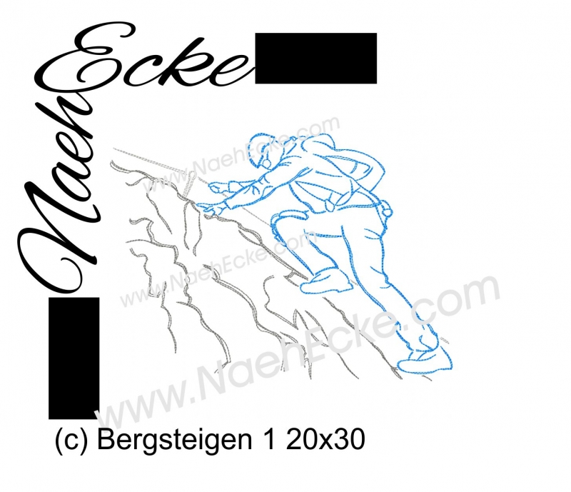 Stickdatei Bergsteigen 1 20x30