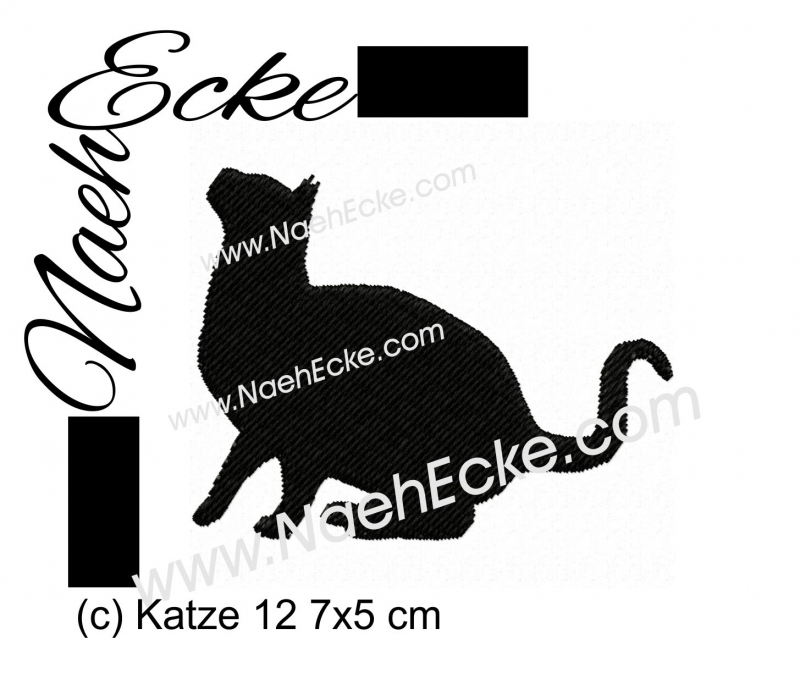 Stickdatei Katze Nr. 12 7x5cm