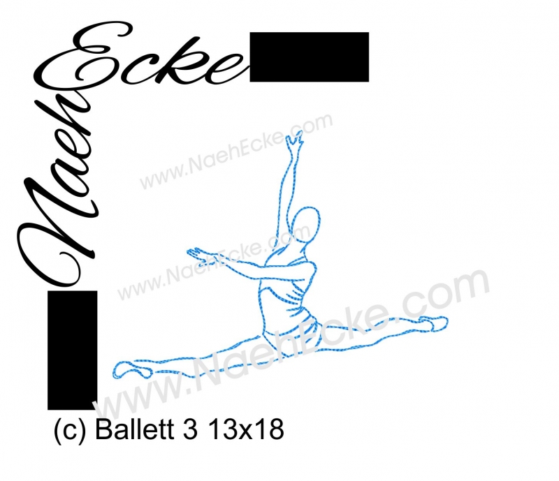 Stickdatei Ballett 3 13x18