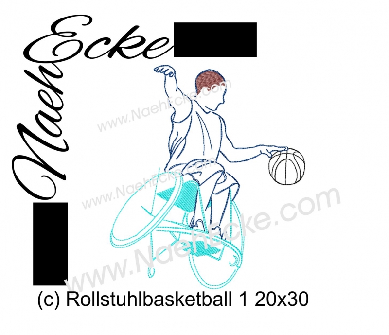 Stickdatei Rollstuhlbasketball 1 20x30