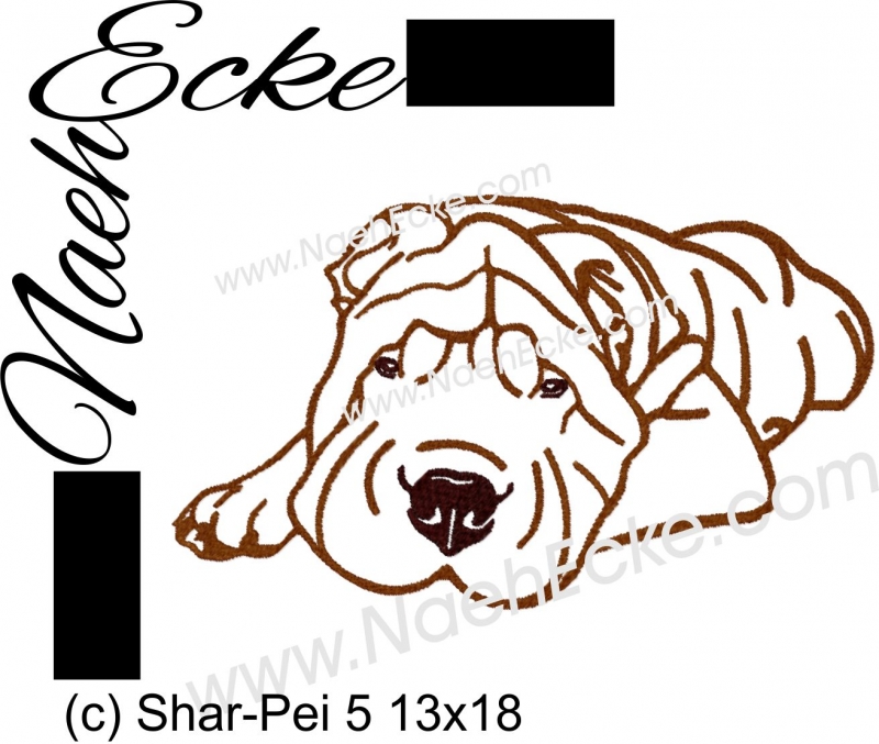 Stickdatei Shar-pei Nr. 5 13x18