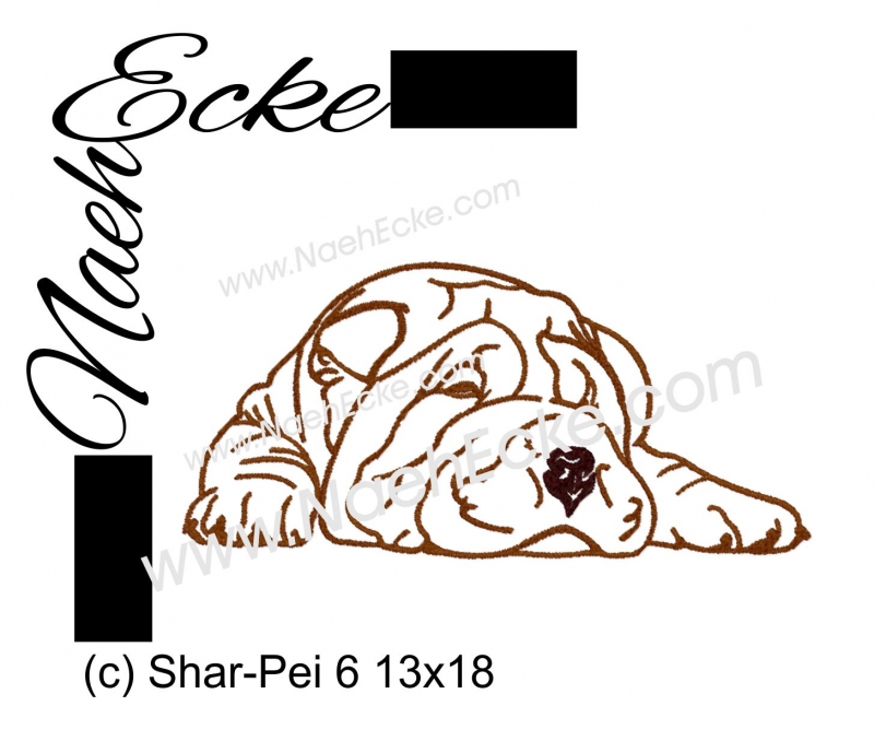 Stickdatei Shar-pei Nr. 6 13x18