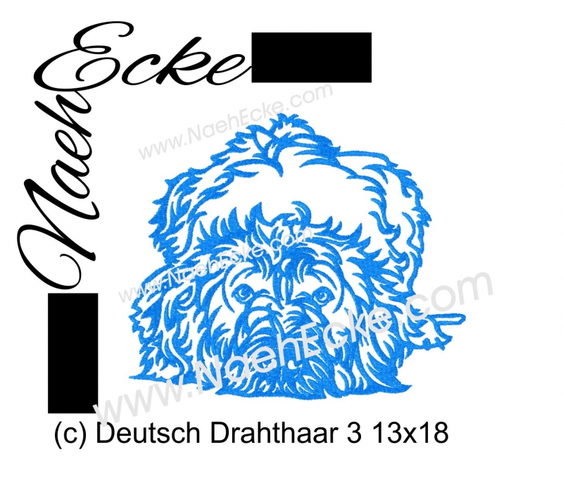 Stickdatei Deutsch Drahthaar 3 13x18