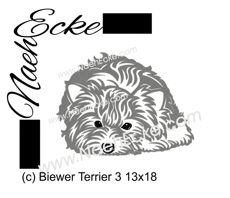 Stickdatei Biewer Terrier Nr. 3 13x18