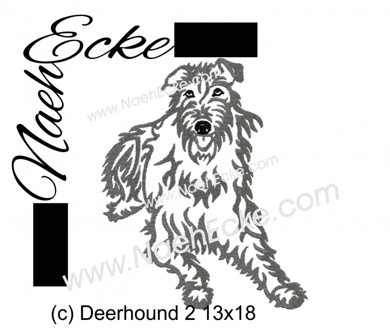 Stickdatei Deerhound Nr. 2 13x18