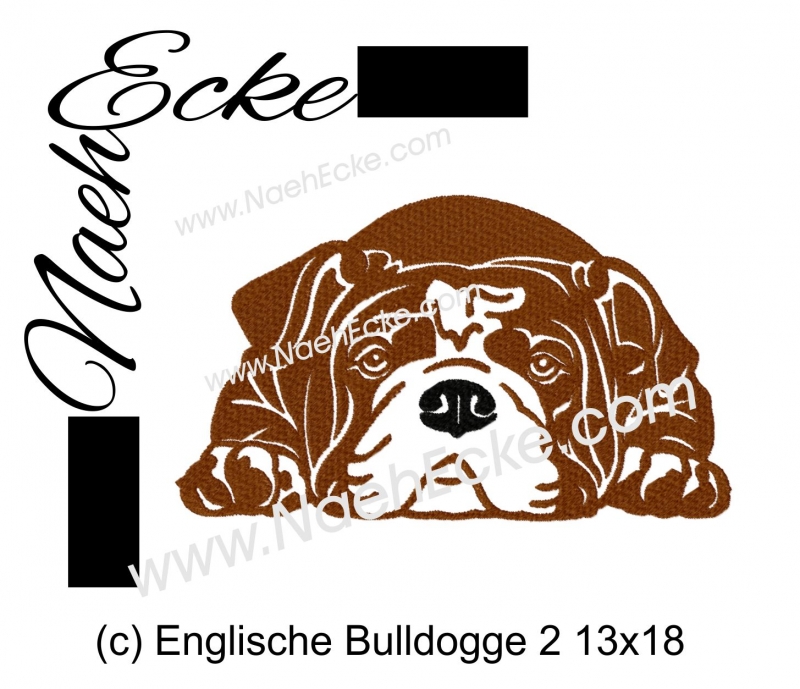 Stickdatei Englische Bulldogge Nr. 1 13x18