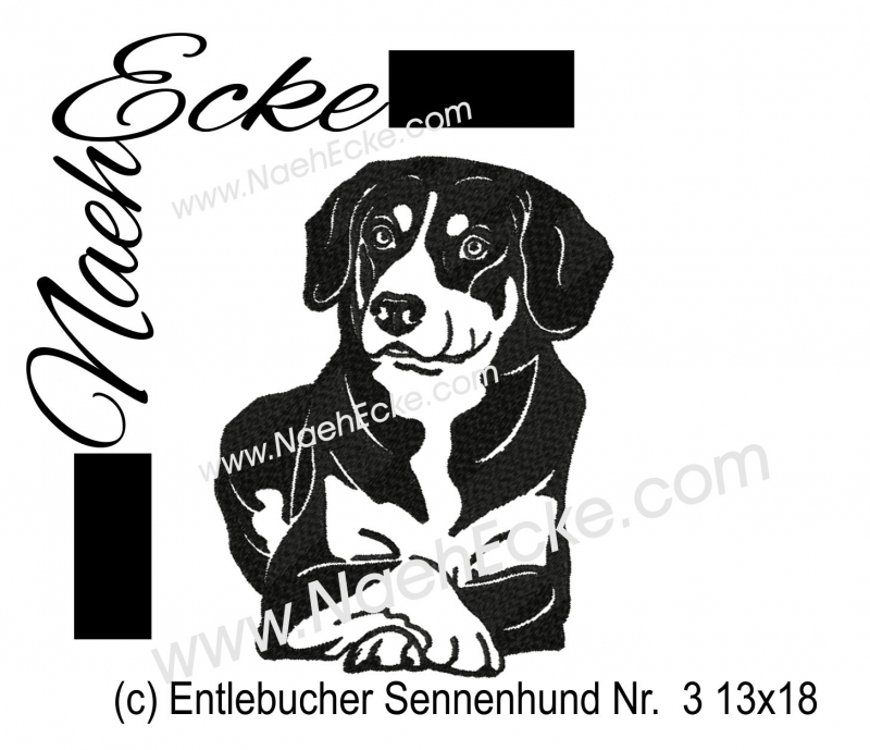 Stickdatei Entlebucher Sennenhund Nr. 3 13x18