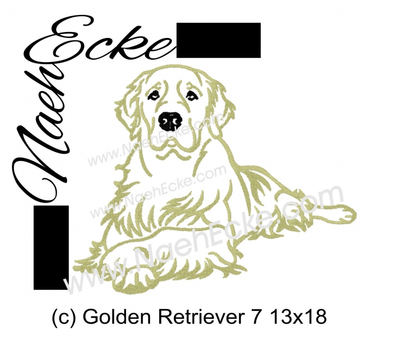 Stickdatei Golden Retriever 7 13x18