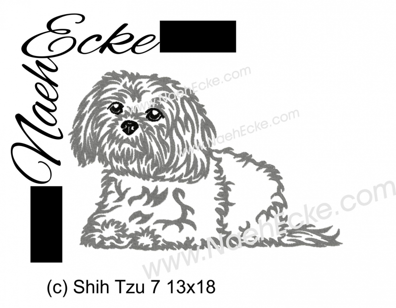 Stickdatei Shih Tzu 7 13x18