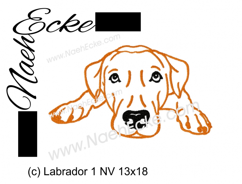 Stickdatei Labrador Nr. 1 13x18