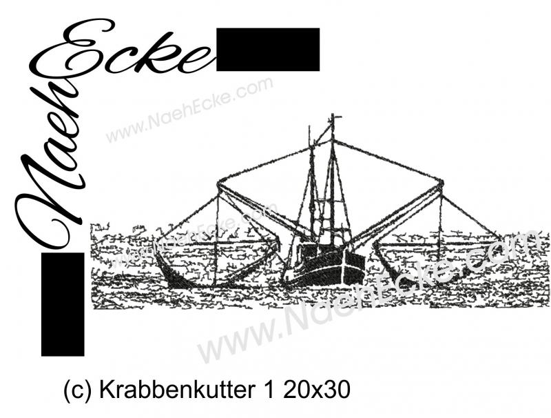 Stickdatei Krabbenkutter 1 20x30