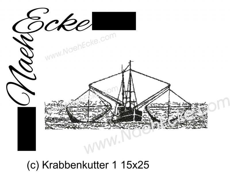 Stickdatei Krabbenkutter 1 15x25