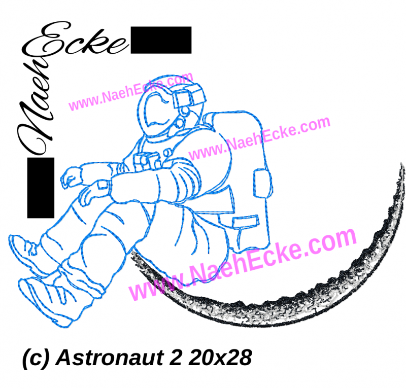 Stickdatei Astronaut 2 20x28 / 18x30